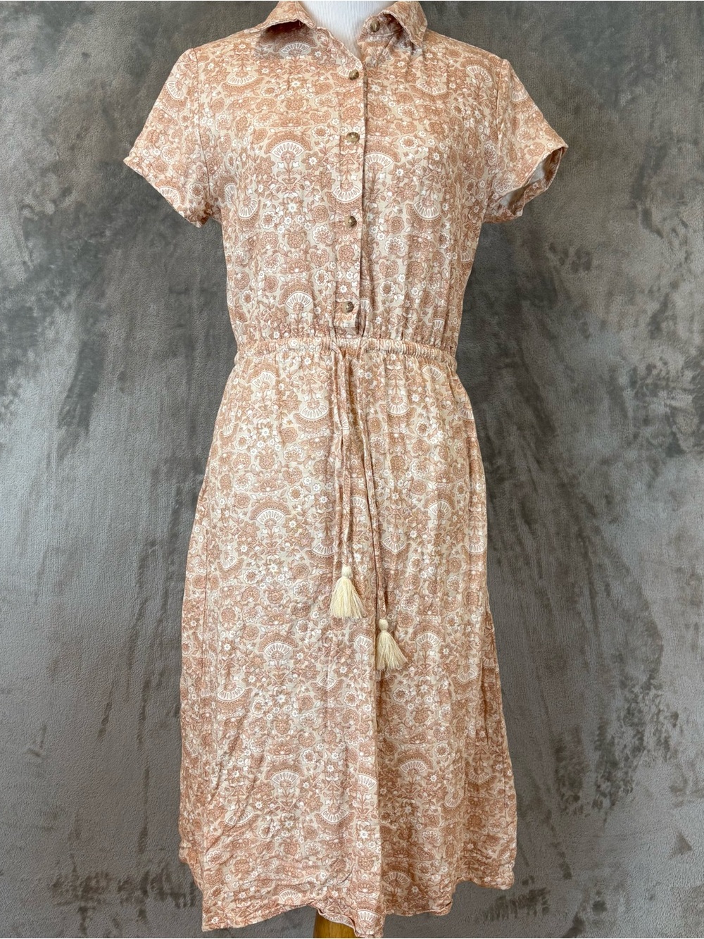 Kennedy Linen Blend Midi Shirtdress Wmn’s S